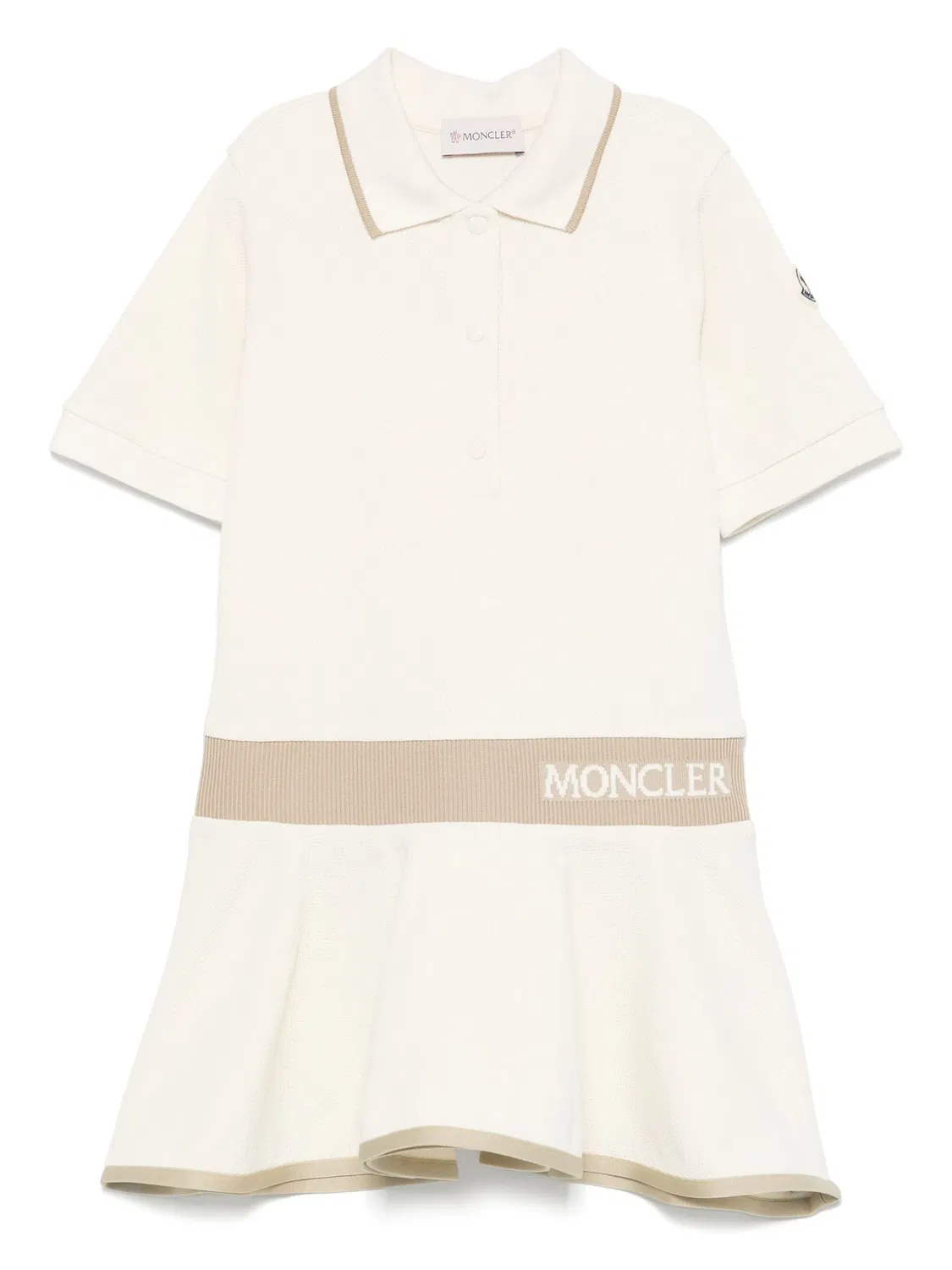 Платье с логотипом Moncler, бежевый