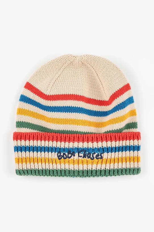 

Детская хлопковая шапочка «Крестики-нолики» Bobo Choses, бежевый