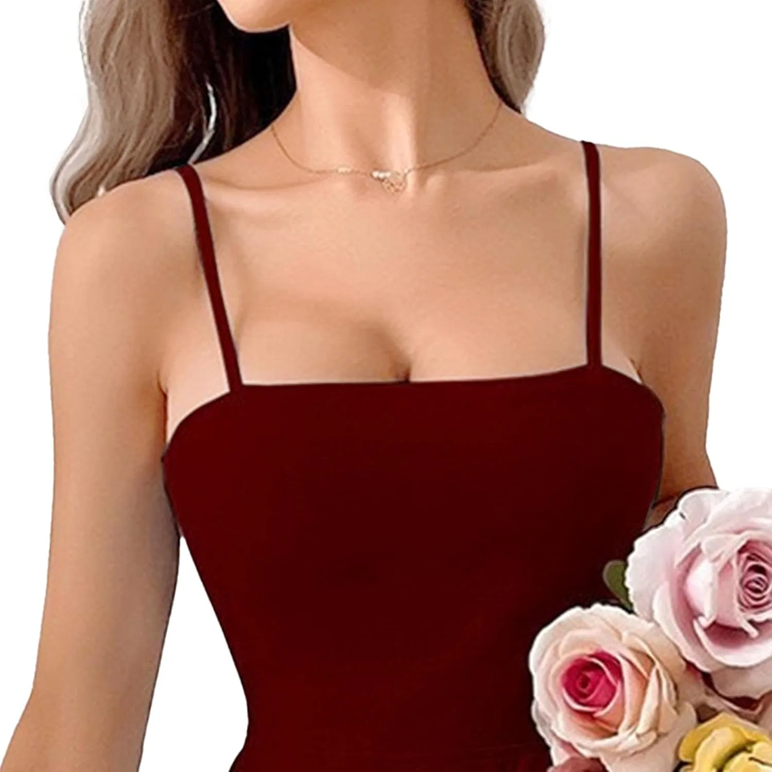 Женское коктейльное платье с бантом на спине, Wine Red — фото 2