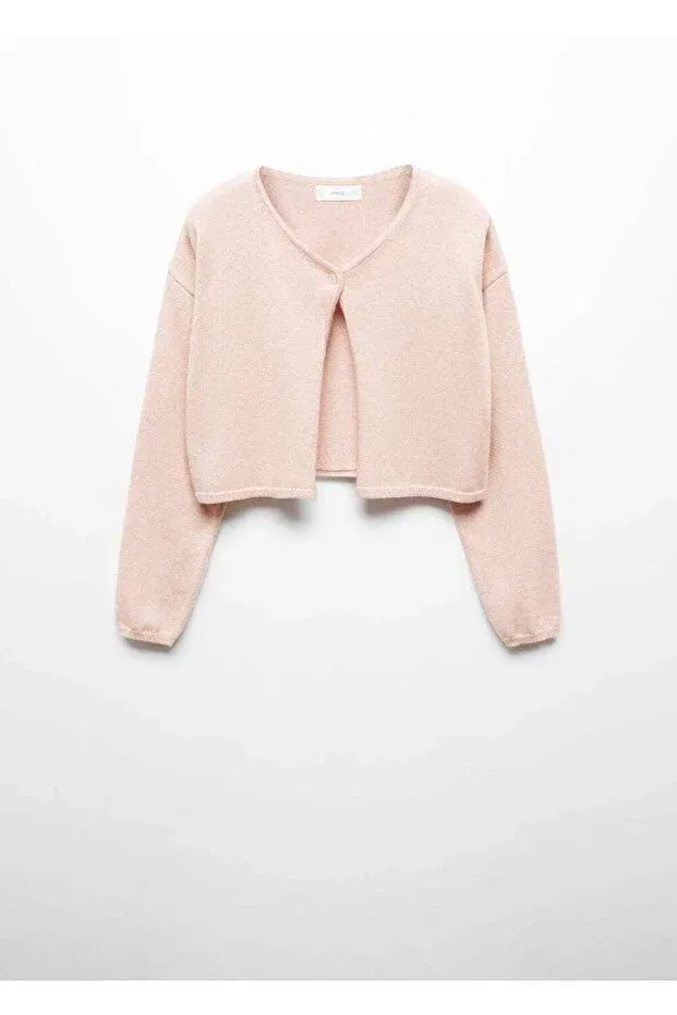 Детский кардиган хлопковый Mango Kids, Pink