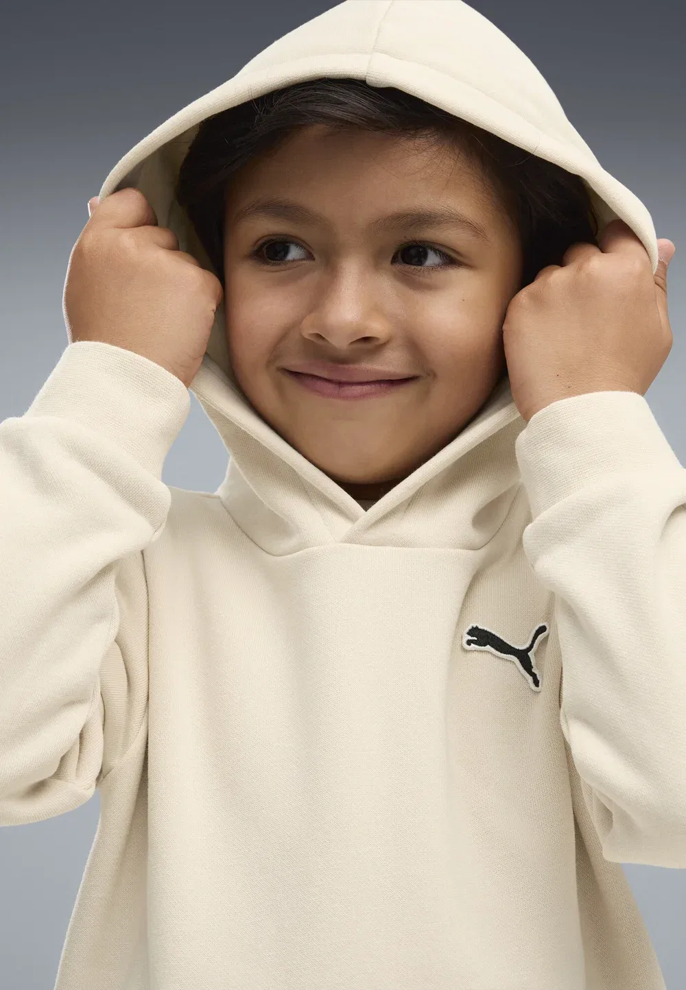 Толстовка с капюшоном из флиса с изображением кошки, унисекс - худи Puma, Alpine Snow