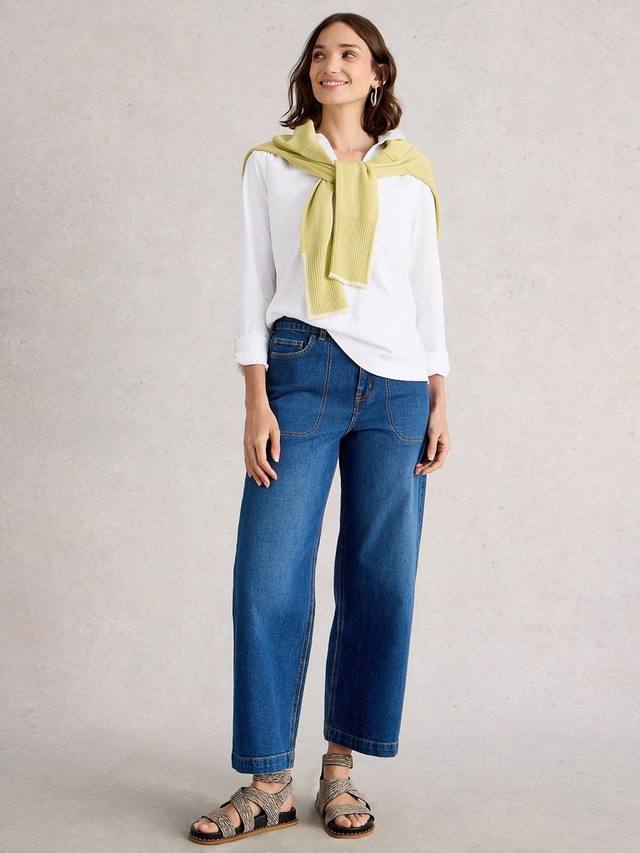 

Футболка Allie с длинными рукавами из хлопка White Stuff