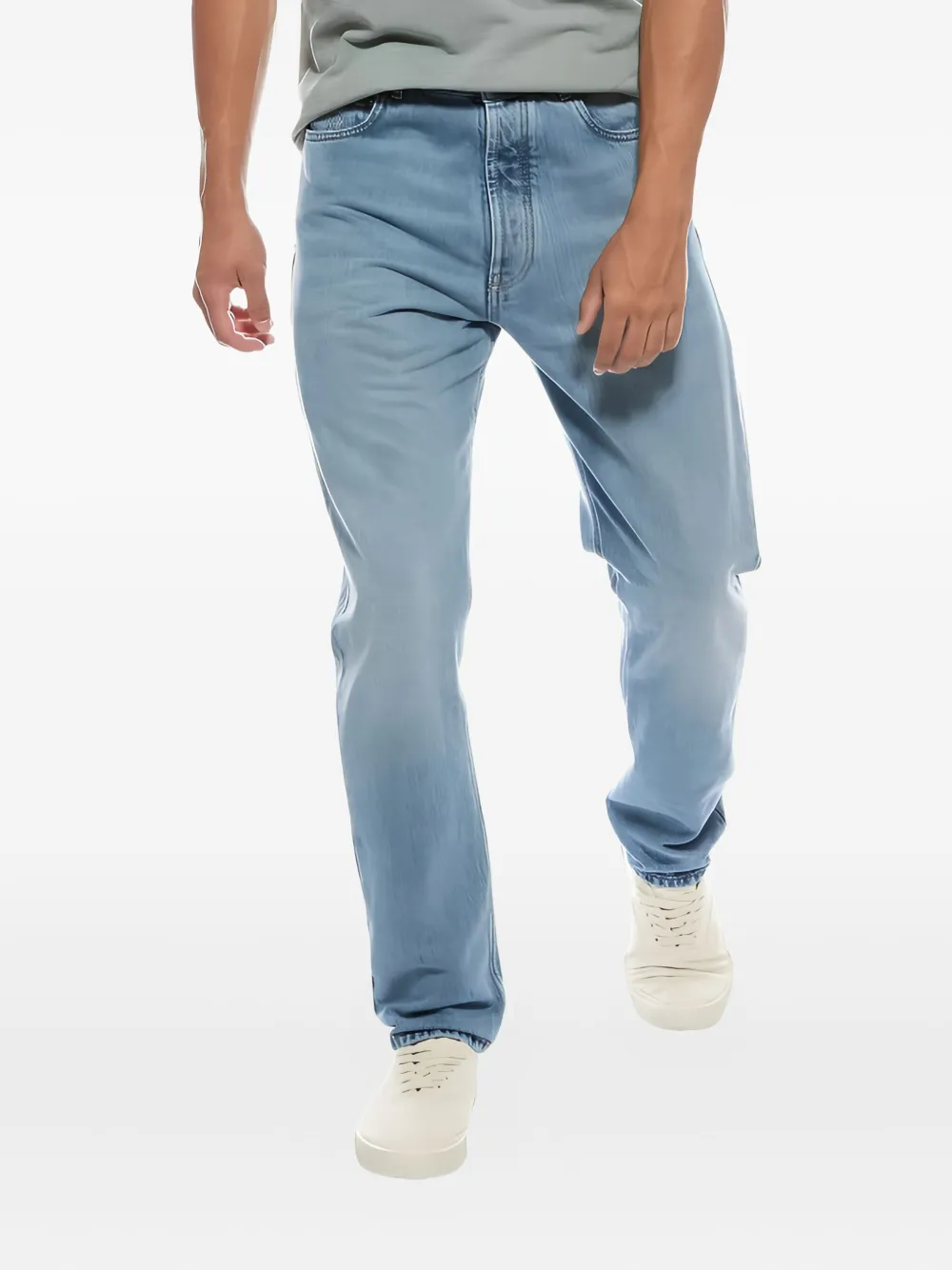 

Джинсы прямого кроя из хлопка Brunello Cucinelli, синий