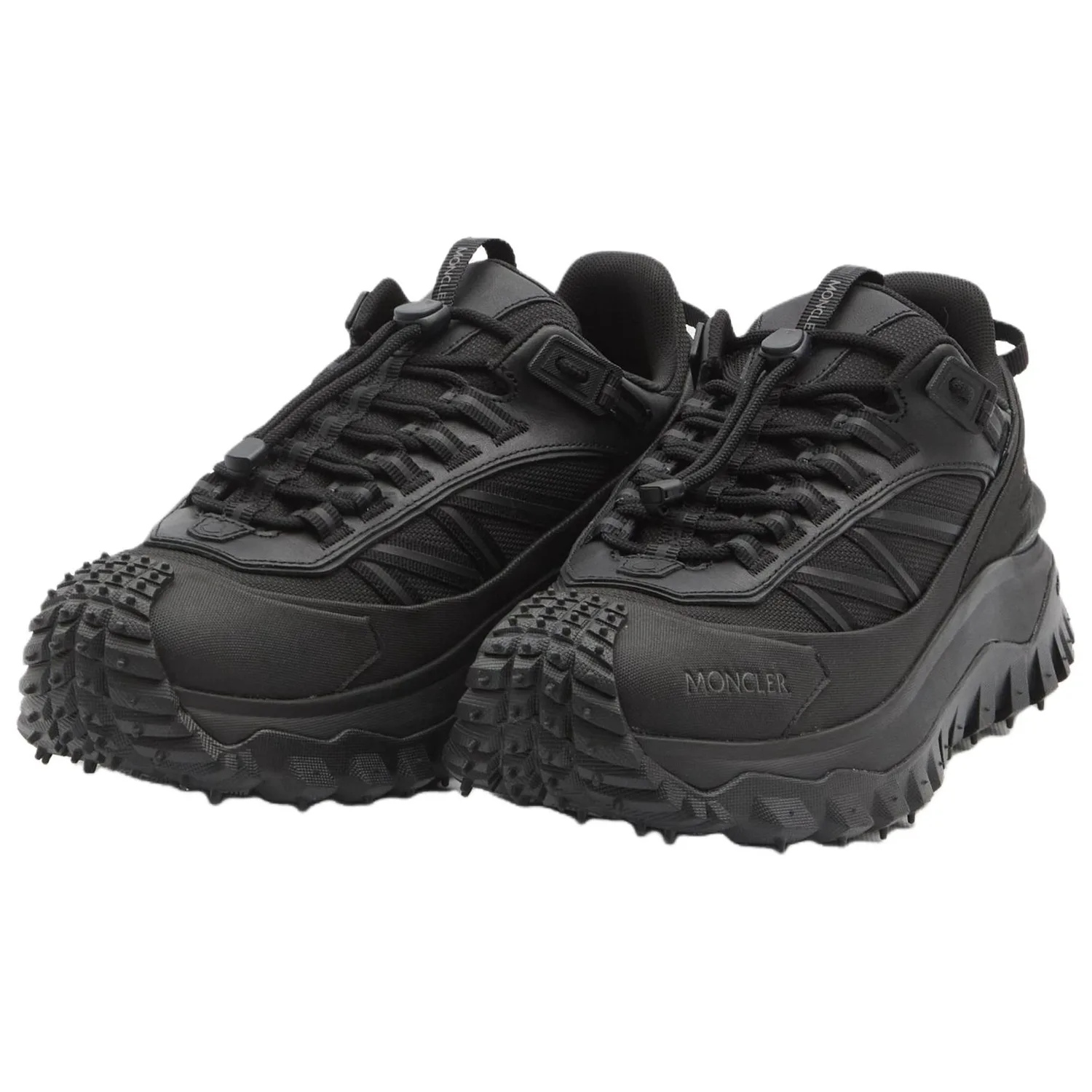 Moncler Trailgrip GT из телячьей кожи низкие повседневные кроссовки 4.5 см мужские черные — фото 4