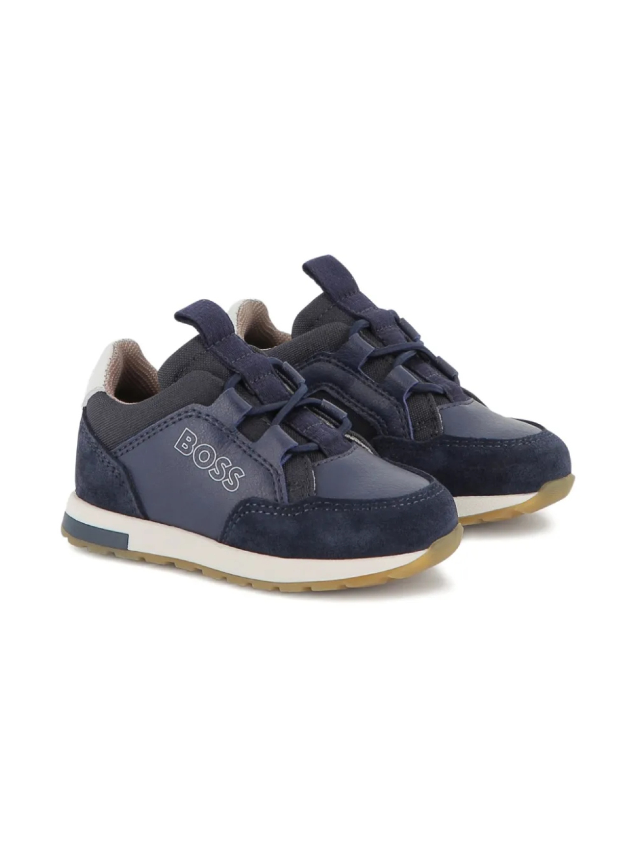 

Кожаные кроссовки BOSS Kidswear, синий