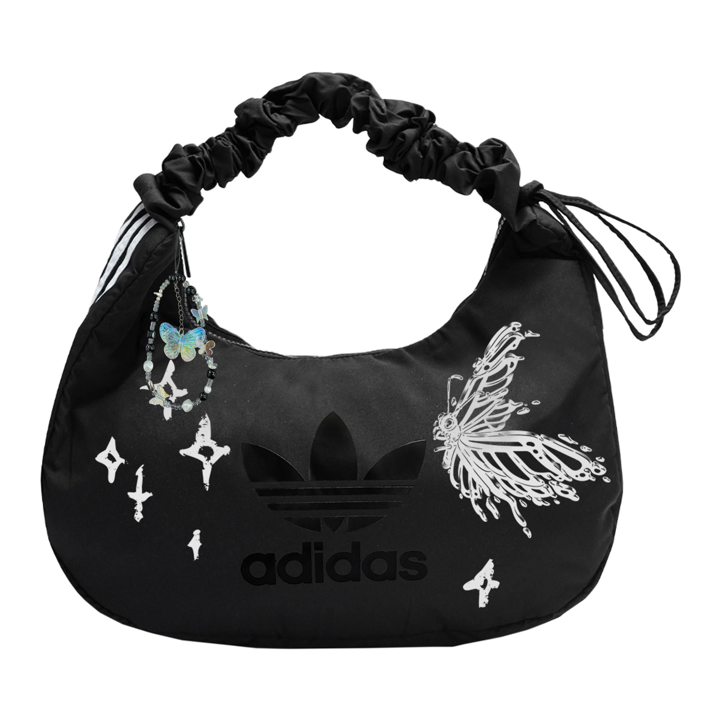 

Adidas Нейлоновая женская сумка через плечо черная, Butterfly