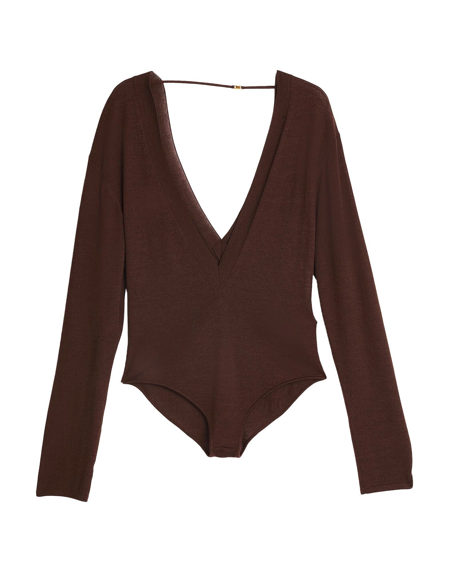 

Боди Saint Laurent, коричневый