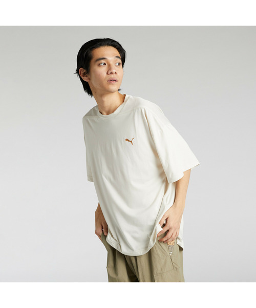 

Мужская футболка для тренировок с коротким рукавом, крой Train Edge PUMA, кремовый