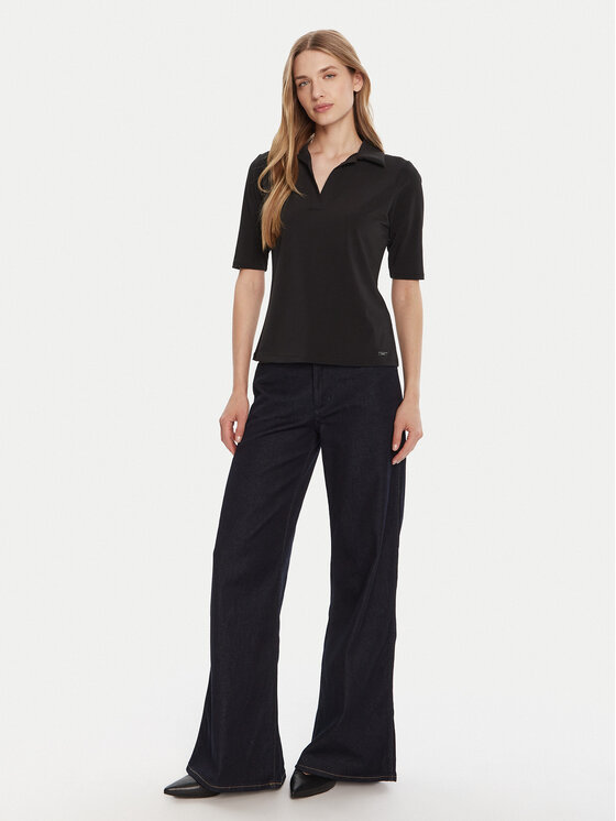 Поло slim fit LV044C221G Calvin Klein, чёрный — фото 2