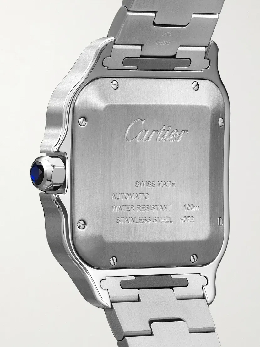 Часы Santos de CARTIER Automatic 39.8 мм из нержавеющей стали, синий — фото 4