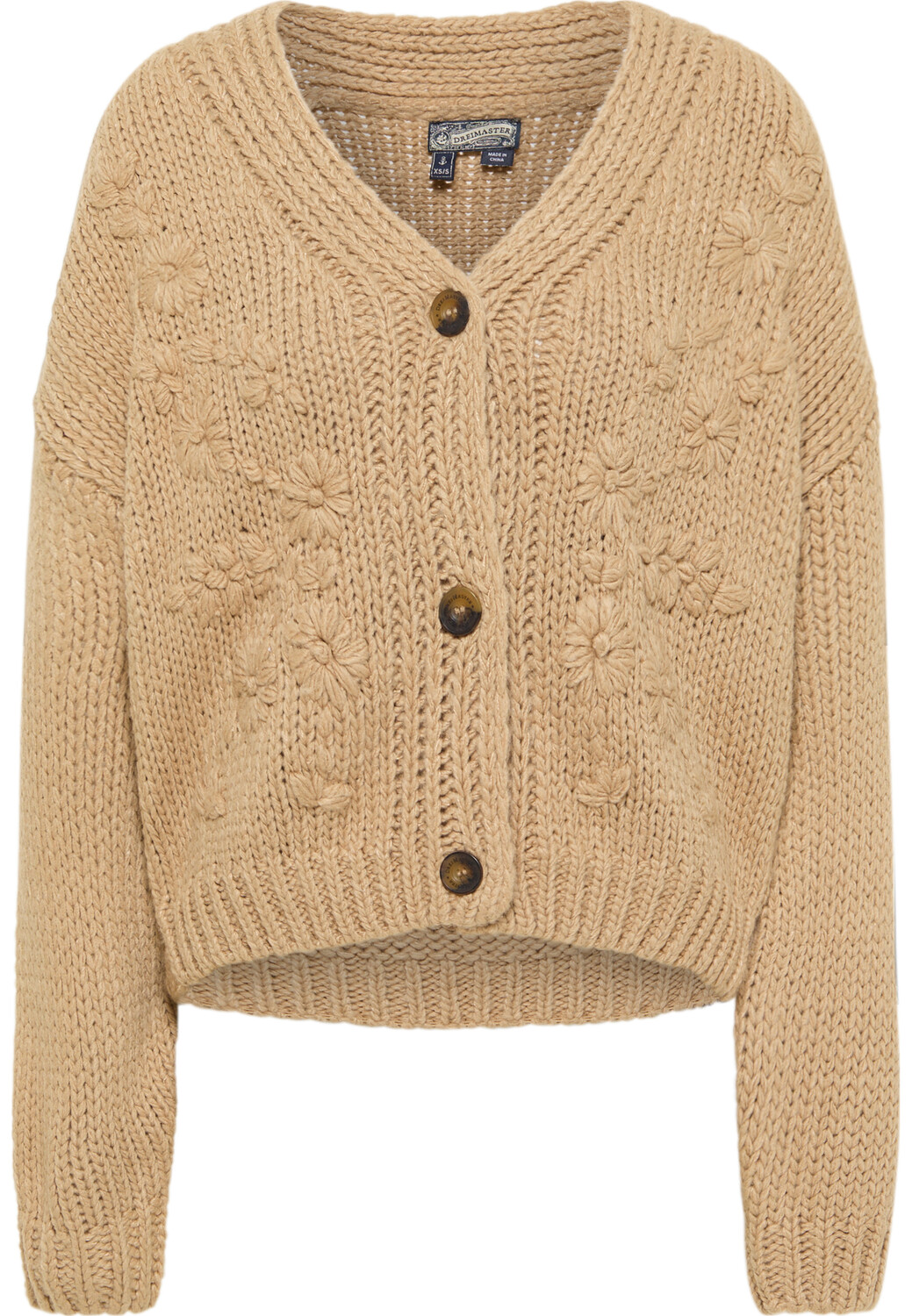 

Толстовка DreiMaster Strickjacke Mit Knöpfen, цвет Dunkelsand