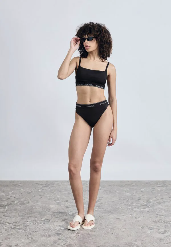 Бразильские бикини-трусики с иконой стиля Calvin Klein Swimwear, Black — фото 2