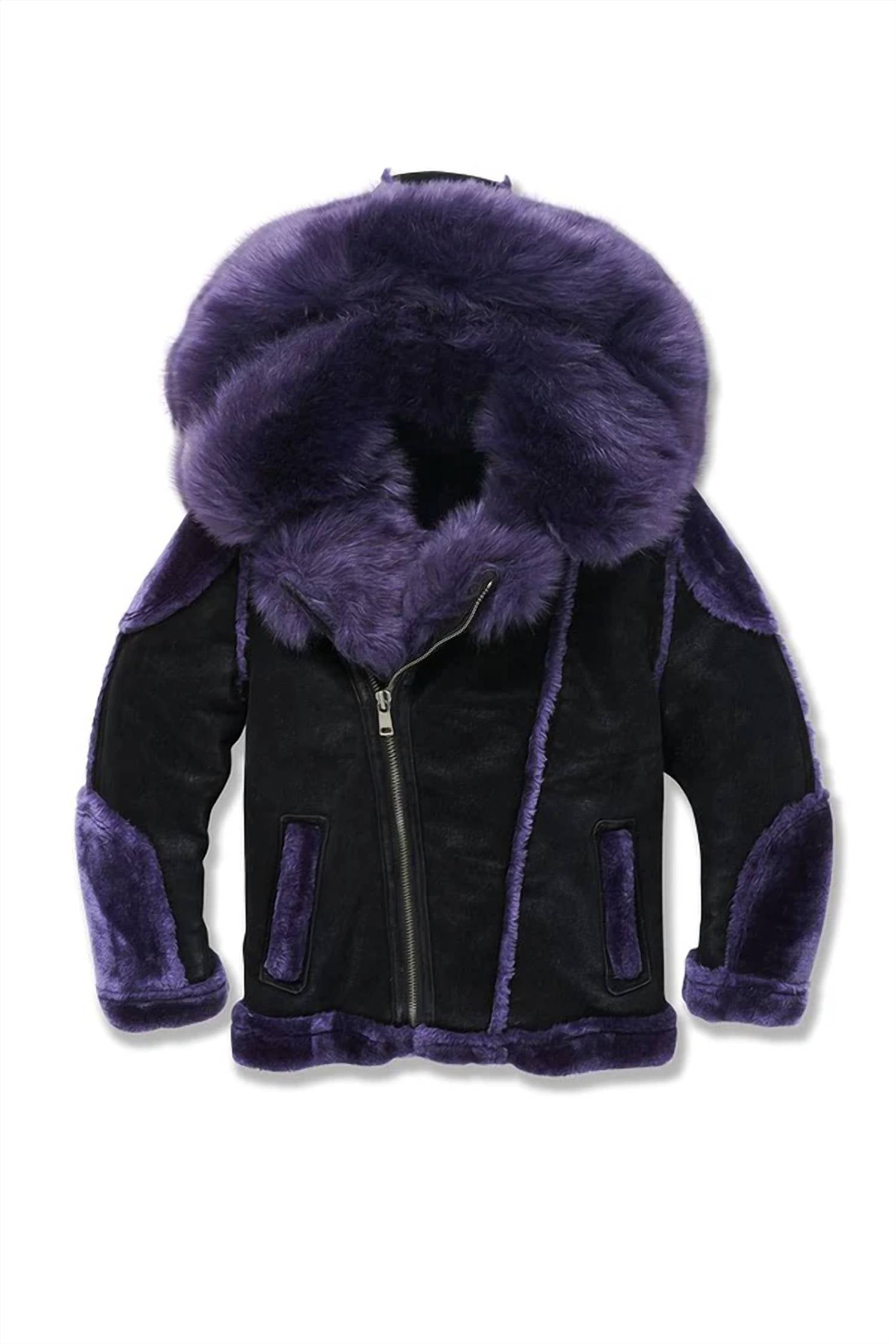 

Кожаная мото-куртка El Jefe с меховой подкладкой для мальчиков в черном цвете Iris JORDAN CRAIG