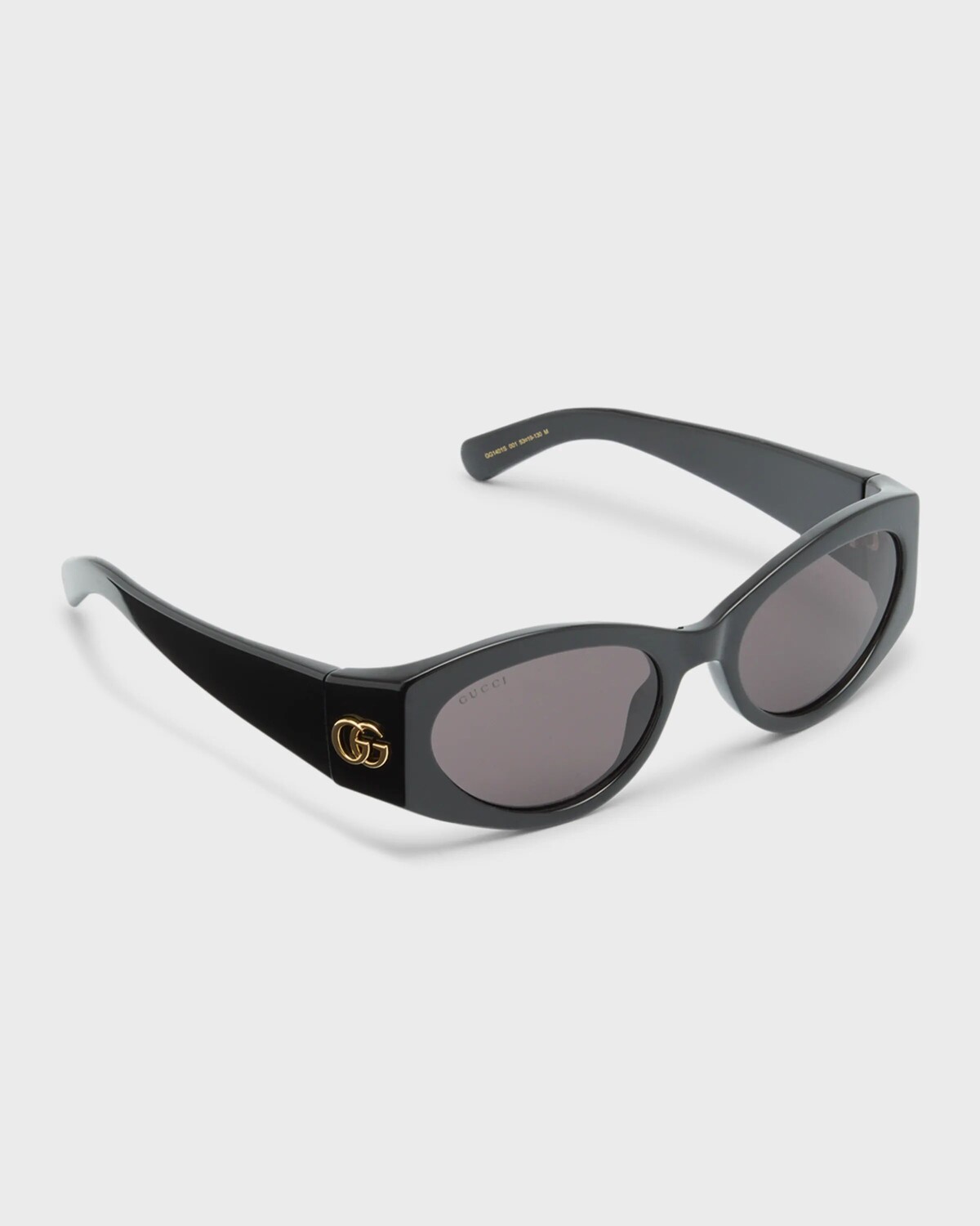 

Солнцезащитные очки «кошачий глаз» из ацетата монограммы Gucci, цвет Shiny Black Mazzucchelli
