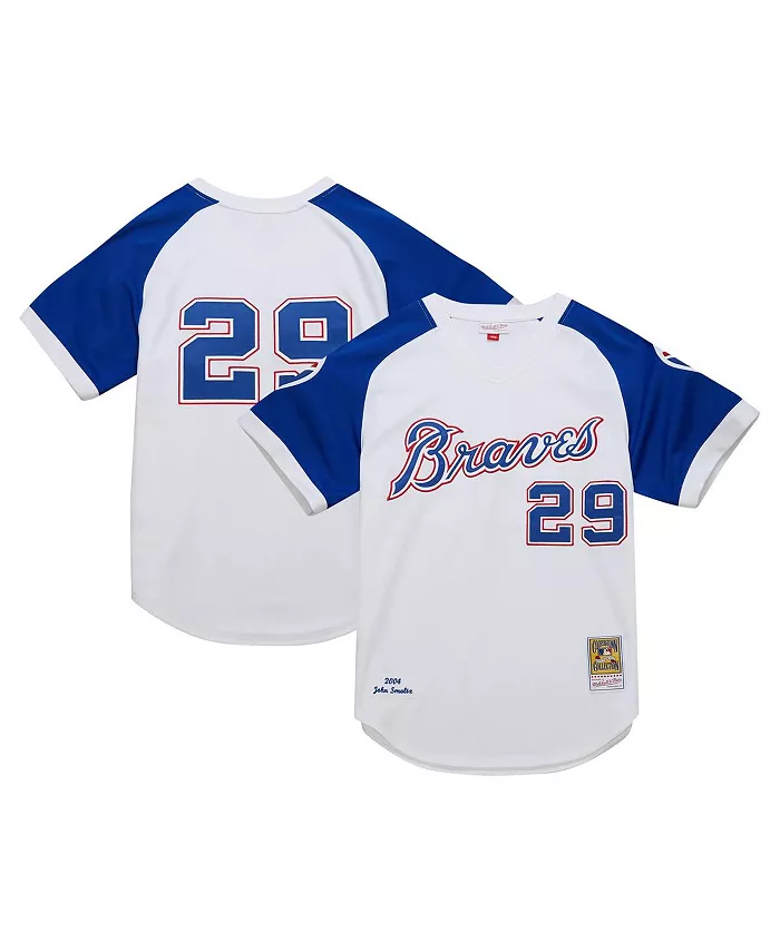 

Мужская аутентичная ретро-футболка Mitchell Ness John Smoltz Atlanta Braves 2004 из коллекции Cooperstown, белая Mitchell & Ness