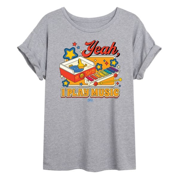 

Детская оверсайз футболка Fisher Price Yeah I Play Music Fisher-Price, серый
