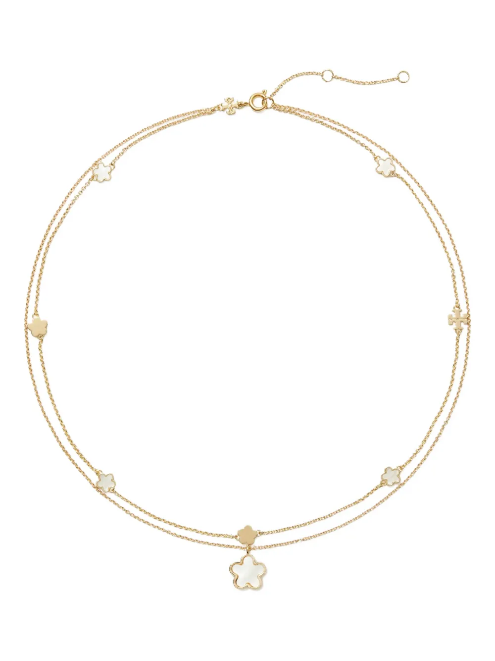 

Многослойное ожерелье Kira, украшенное цветами Tory Burch, золотой