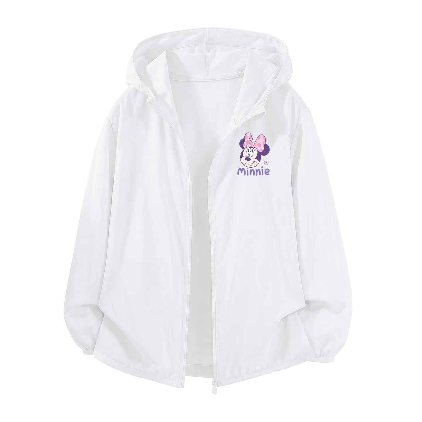 Детская куртка от солнца Disney Kids Sun Protection Jackets Crew Neck Thin Stretch Breathable белый