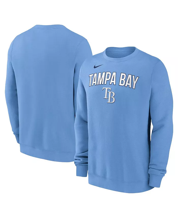 

Мужской светло-голубой свитшот с подкладкой Tampa Bay Rays Nike