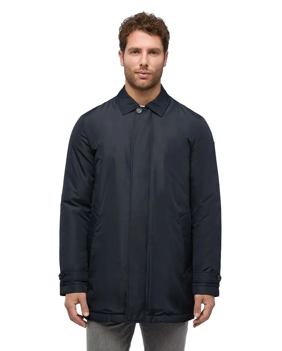 

Мужское пальто с утеплителем из переработанных материалов Geox, темно-синий