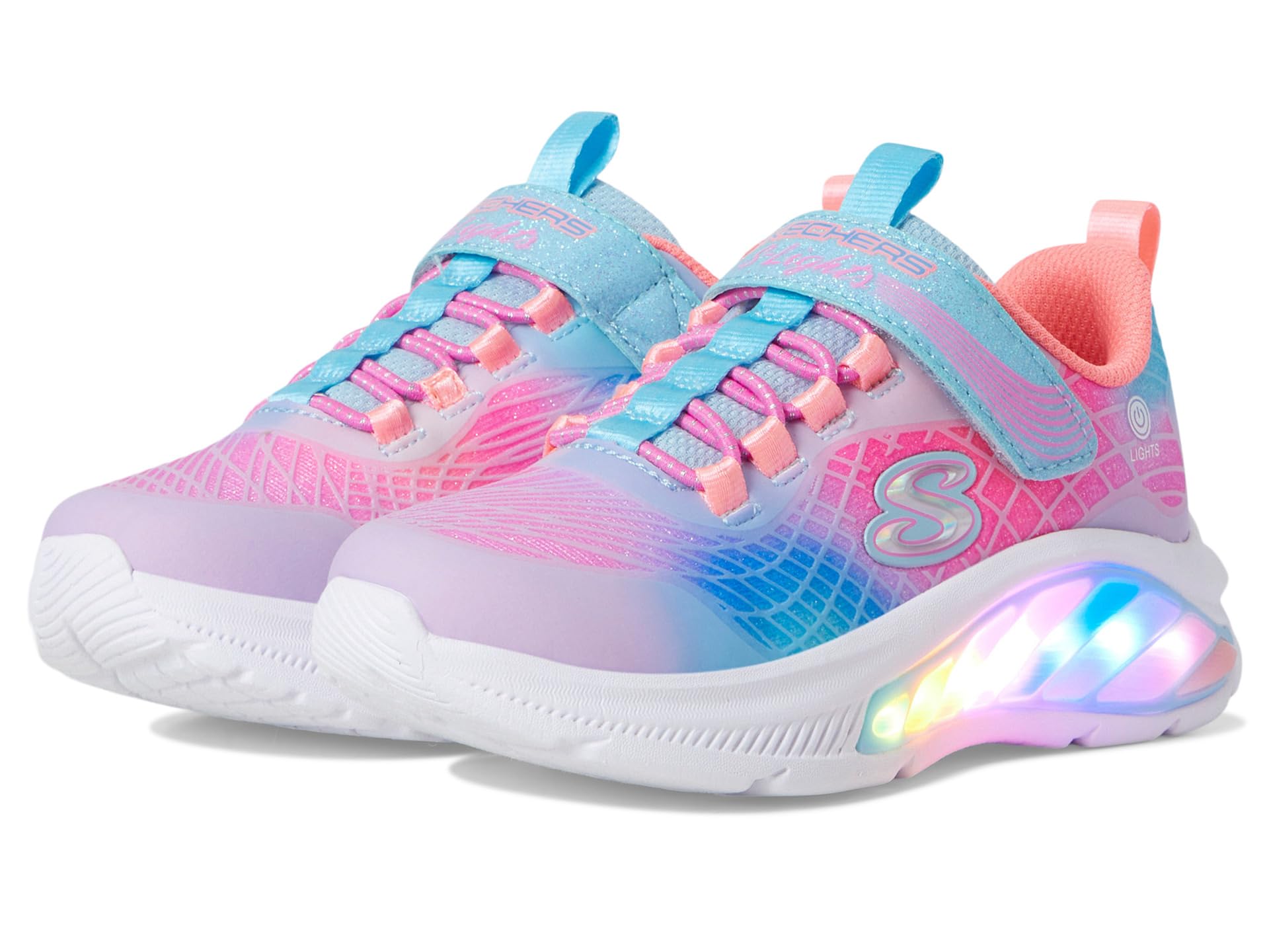 

Кроссовки SKECHERS KIDS Rainbow Cruisers - Rainbow Reflection 303722L, Light Blue/Multi