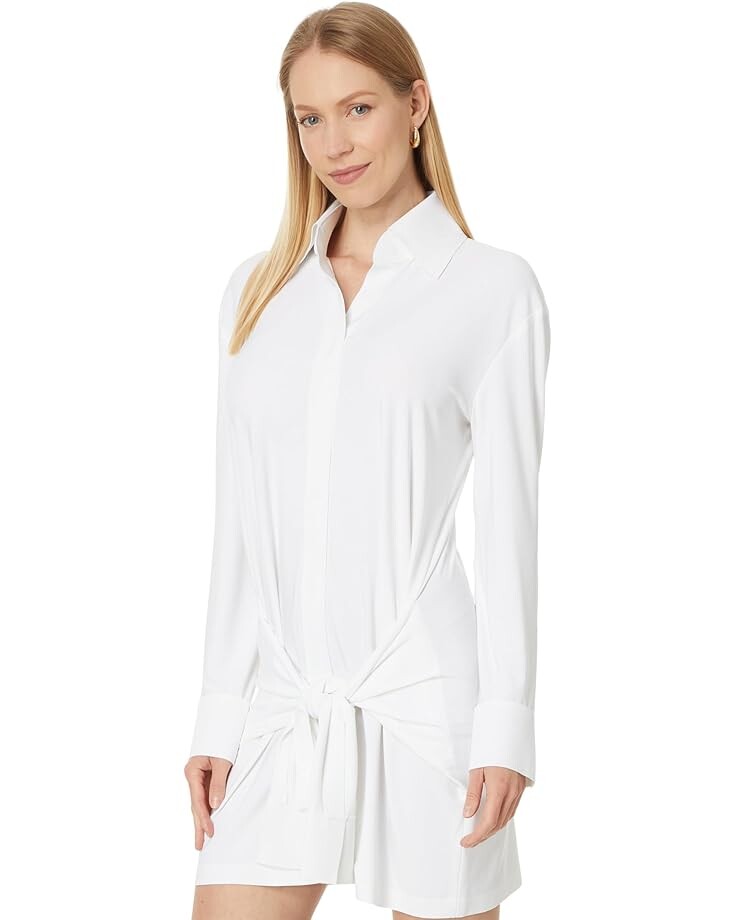 

Платье Norma Kamali Four Sleeve Nk Shirt Mini Dress, цвет Snow White