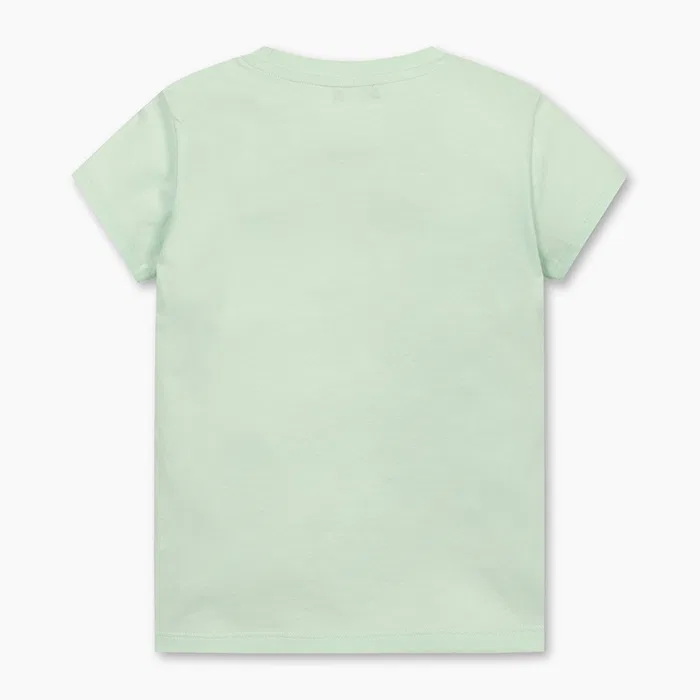 Детская мятная футболка с блестящим акцентом от Benetton Kids — фото 2