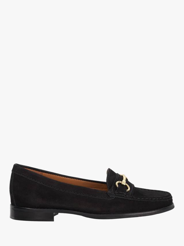 Glenny Wide Fit замшевые лоферы на плоской подошве с круглым закрытым носком Dune London