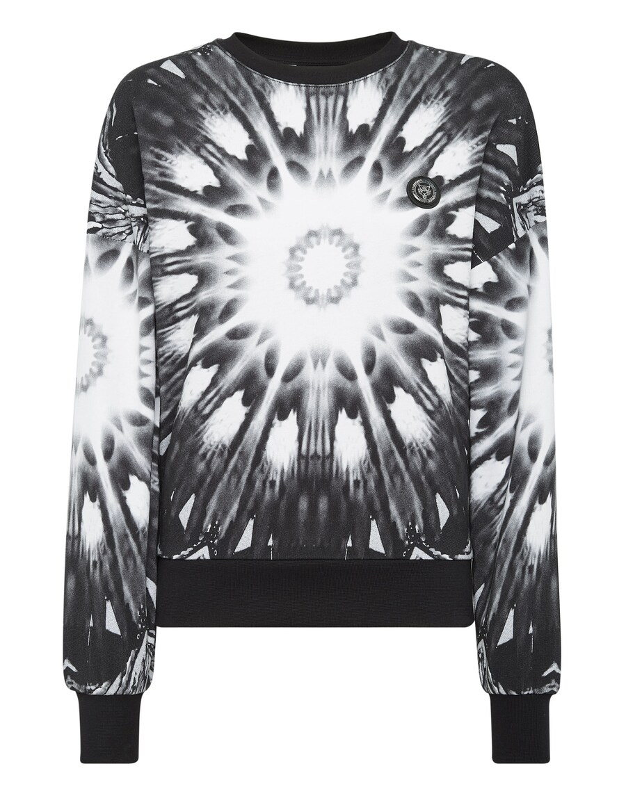

Свитер Plein Sport Sweatshirt Optical Flower, черный