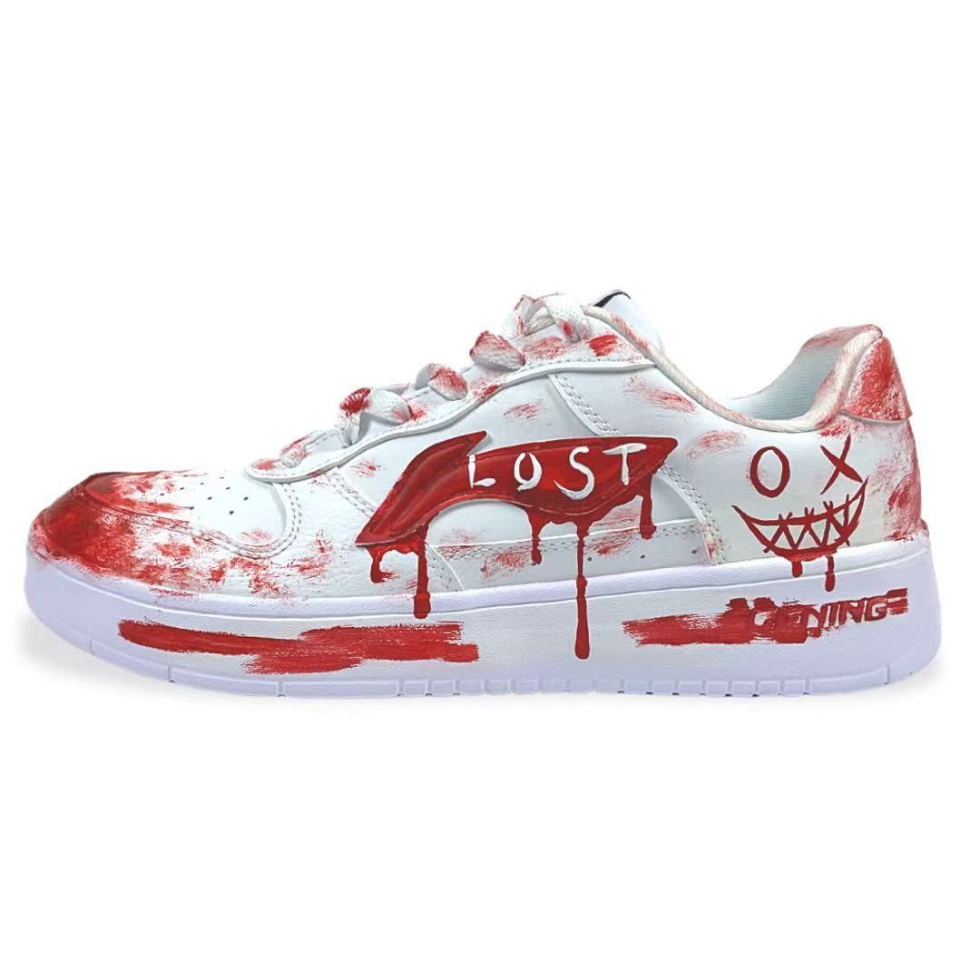 

LINING Обувь для скейтбординга Pontoon Boats, мужская, низкая, белая/красная