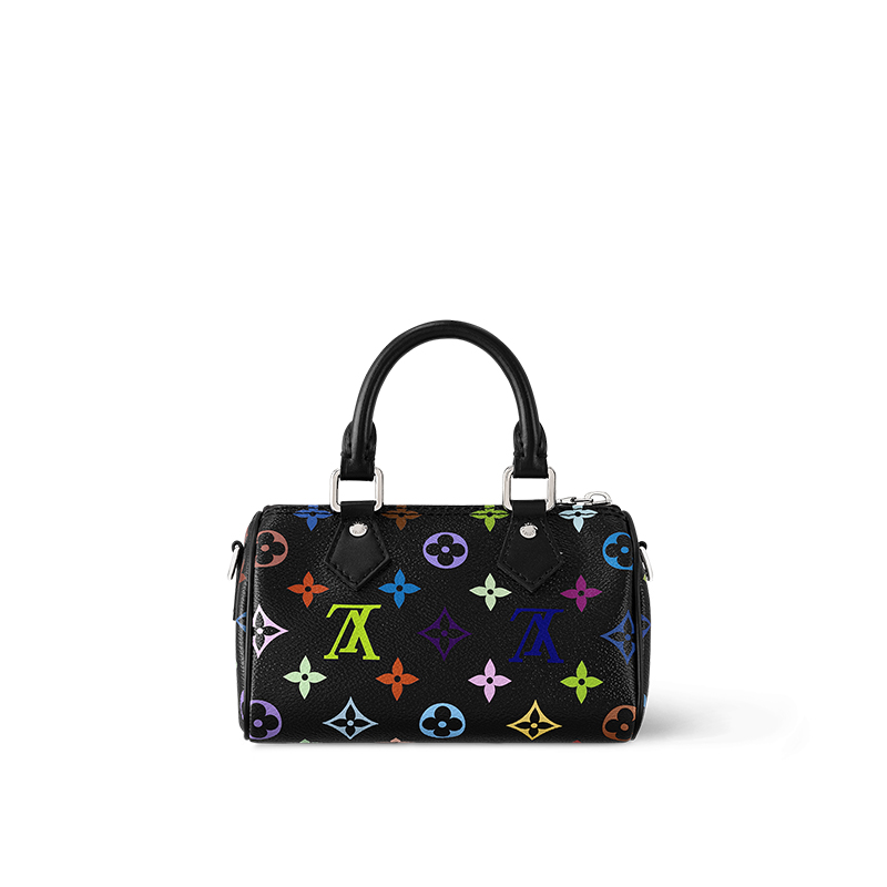 LOUIS VUITTON Сумка кросс-боди Takashi Murakami Nano Speedy черная разноцветная — фото 3