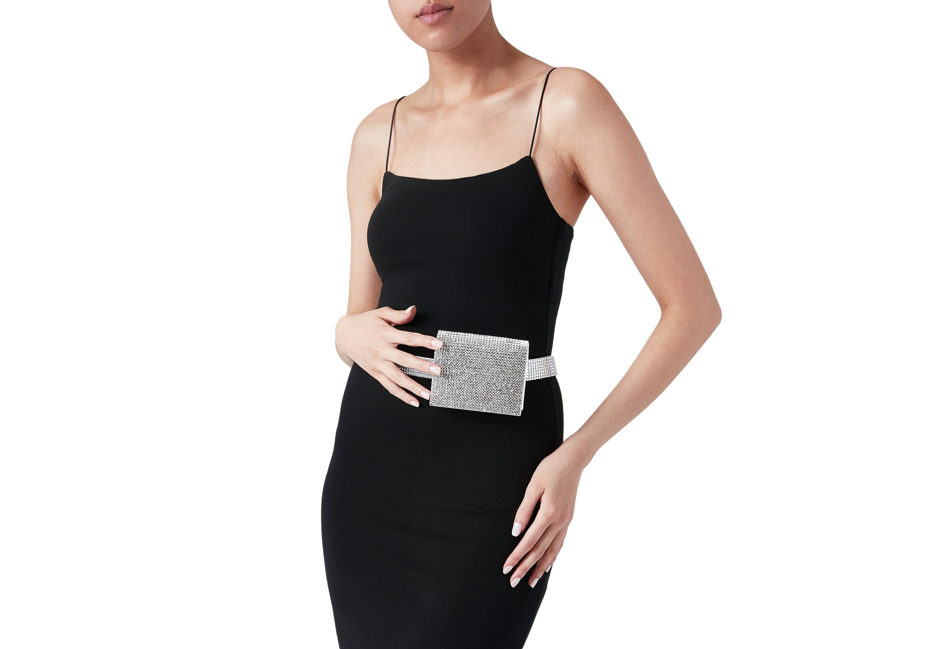 

Сумка поясная Judith Leiber Couture, серебряный