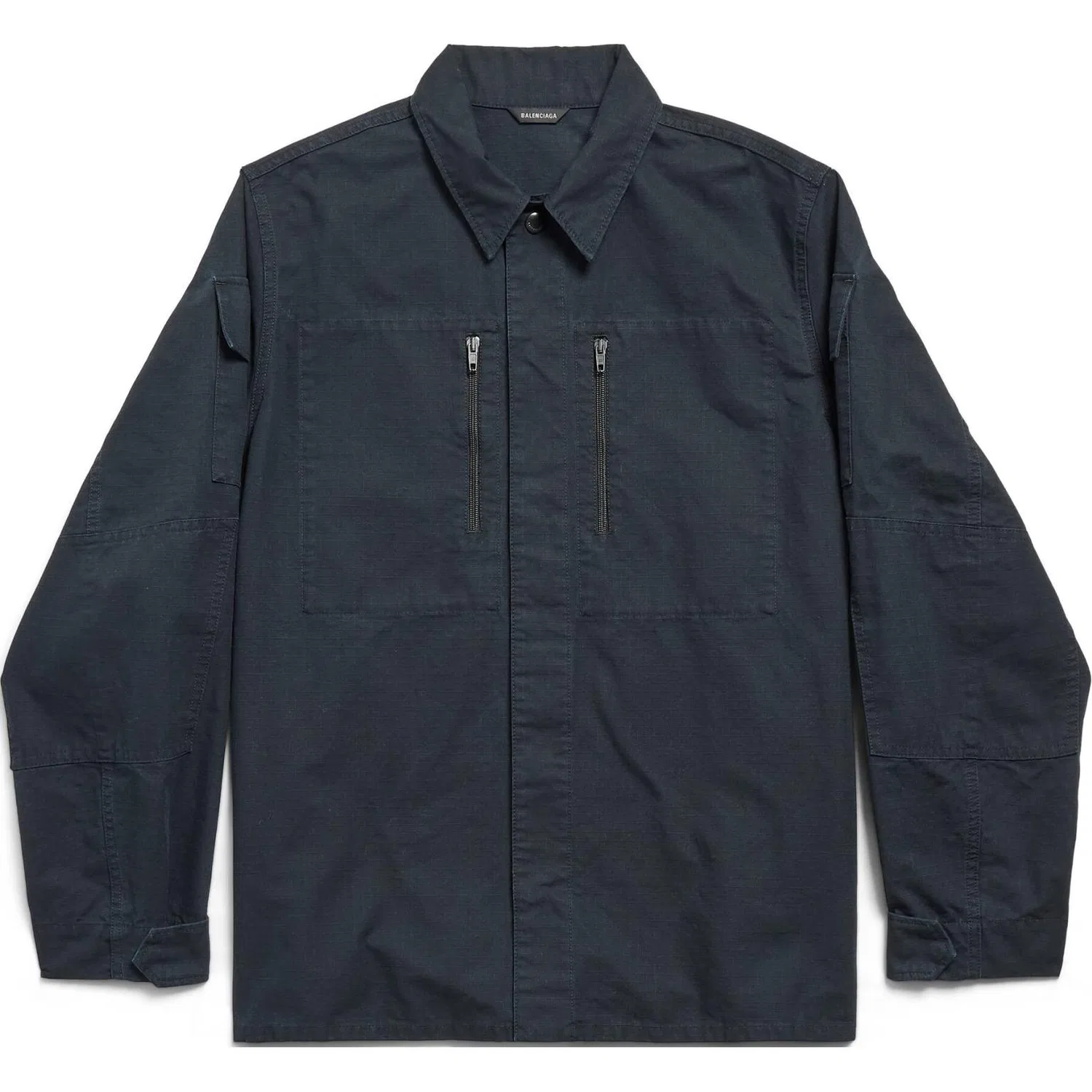 Военная куртка-рубашка из ripstop Balenciaga, Dark Gray