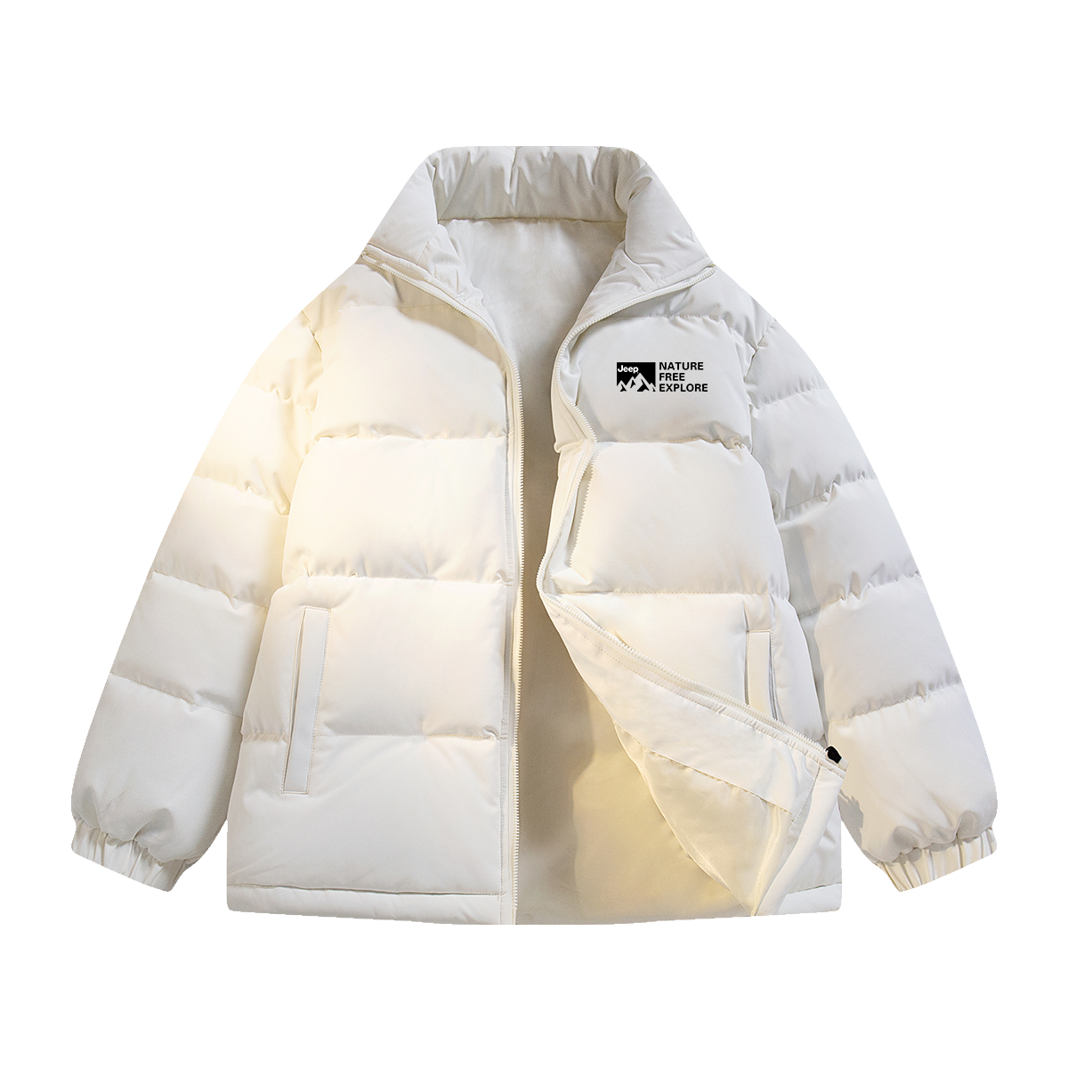 

Детская утепленная куртка с воротником стойкой Jeep, белый