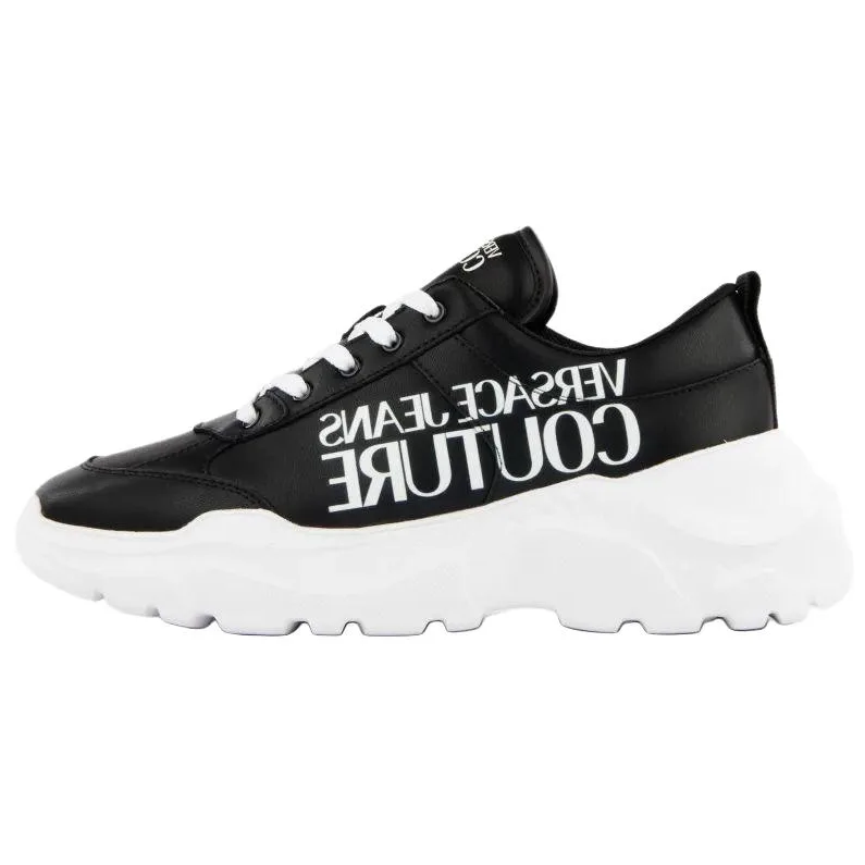 VERSACE JEANS COUTURE Мужские черные кроссовки low top