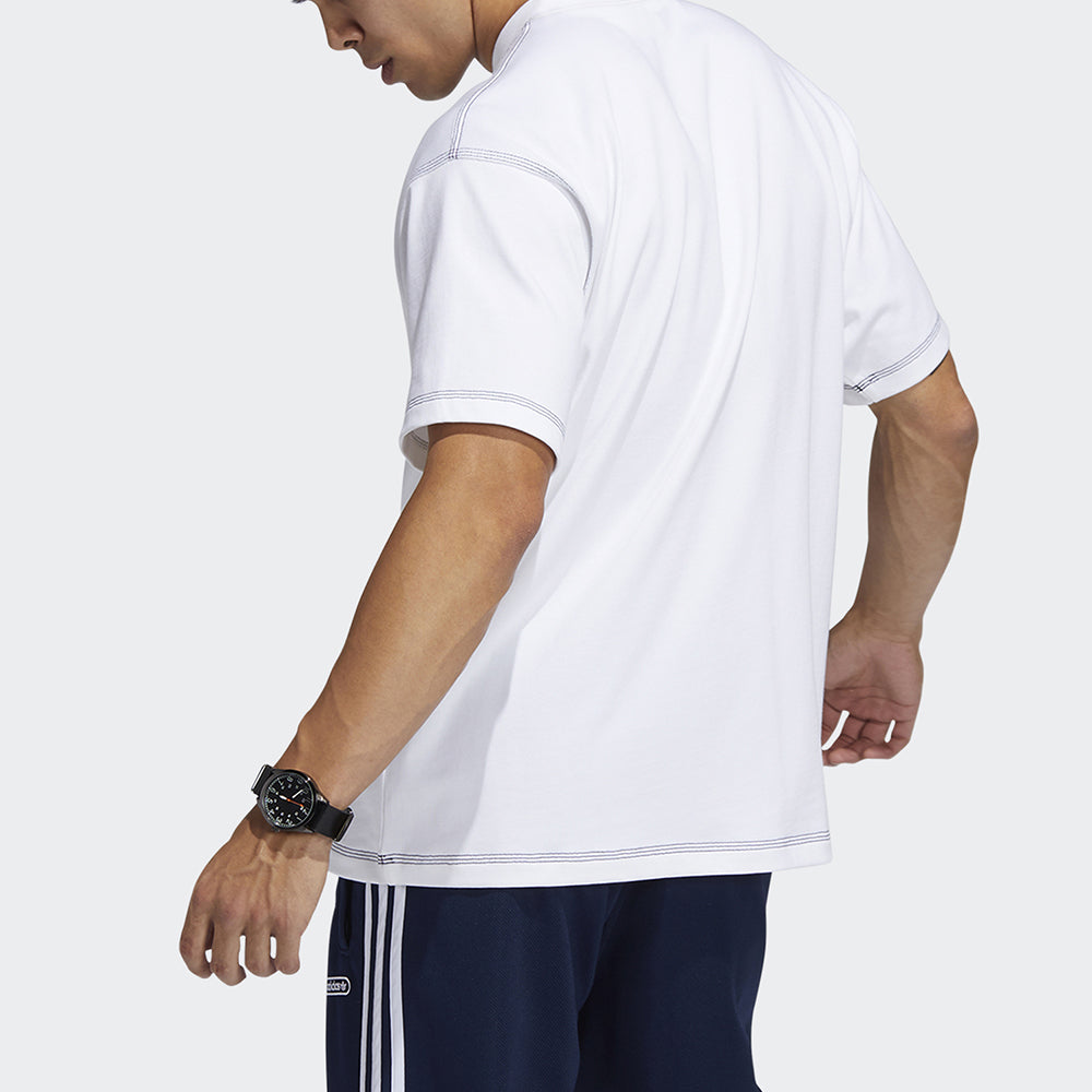 Футболка adidas originals Ww Ss Tee Embroidered Logo Round Neck Sports Short Sleeve White GN3810 — фото 3