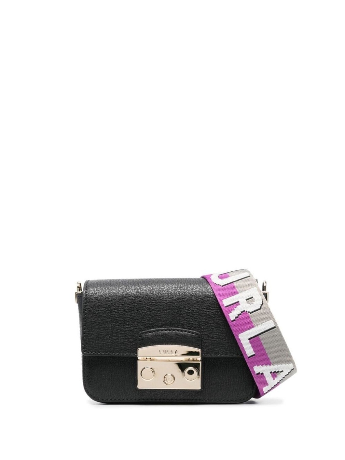 

Furla сумка через плечо с клапаном, черный