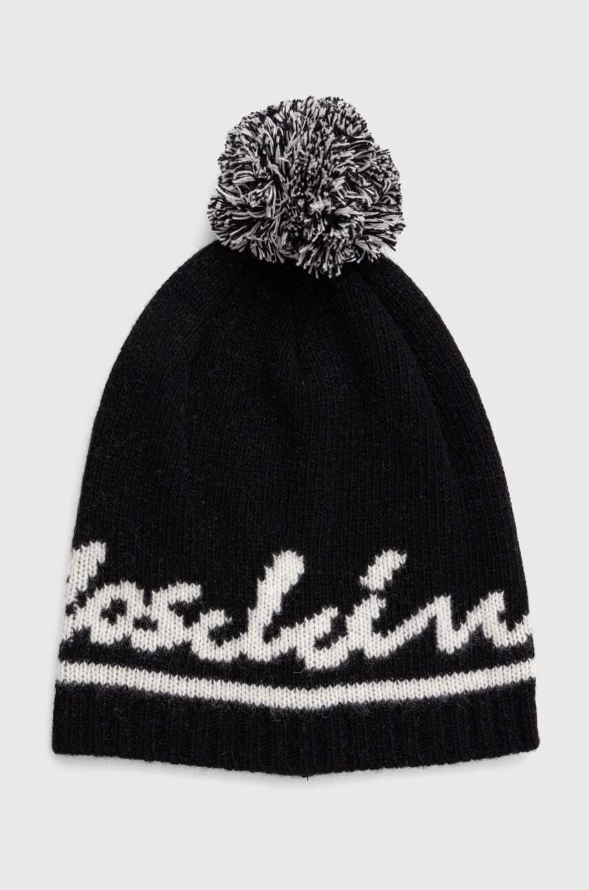

Шерстяная шапка Moschino, черный