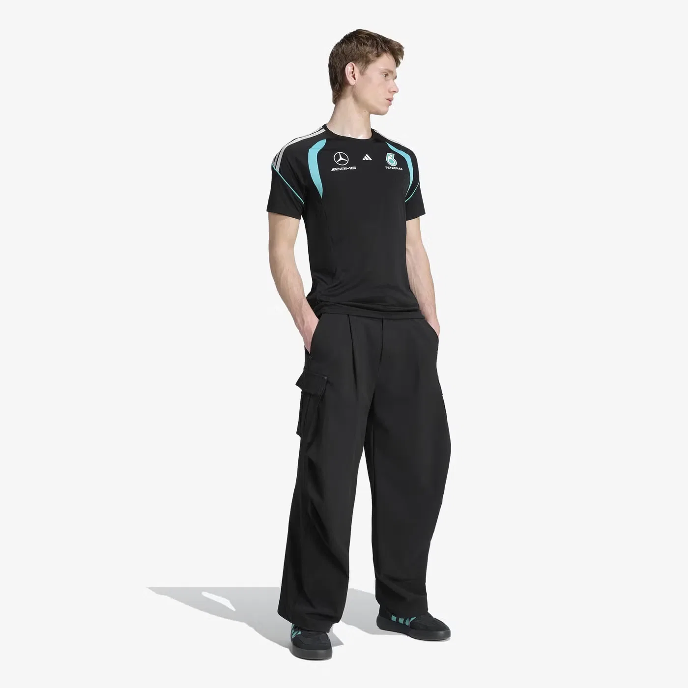 Джерси с длинным рукавом Mercedes - AMG Petronas Formula 1 Team Mechanics Adidas, черный — фото 4