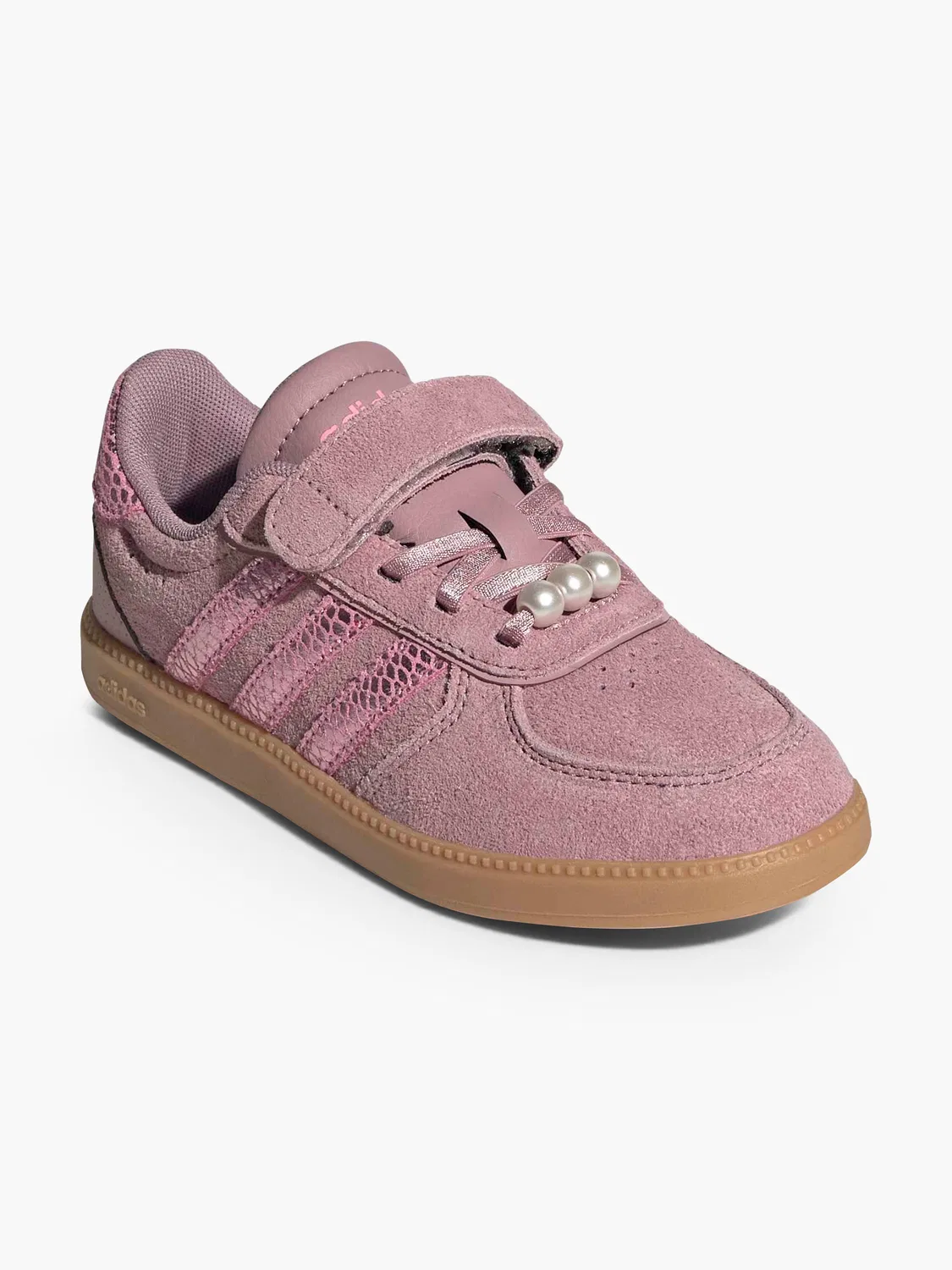 Детские кроссовки на шнуровке и липучке Adidas, фиолетовый — фото 2