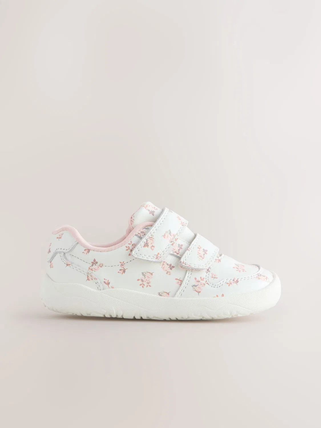 Кроссовки с широким носком, White Floral Next, белый флоральный
