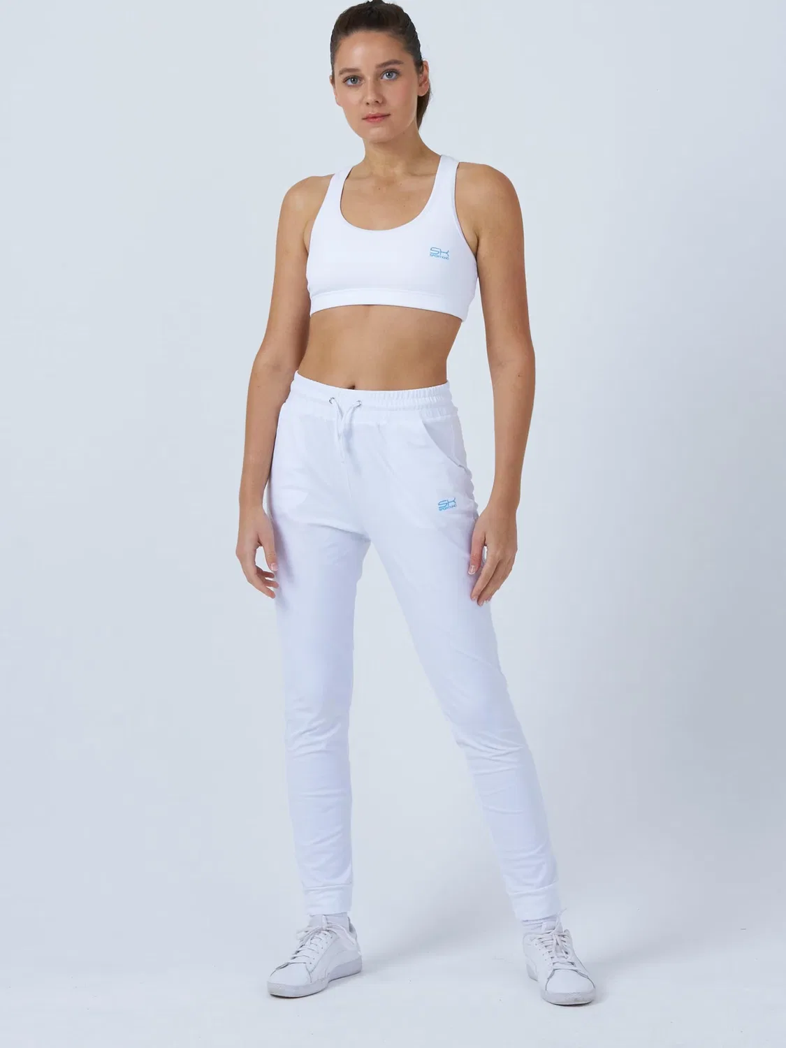 Спортивные брюки Sportkind Regular Workout Pants Jogging Pants белого цвета