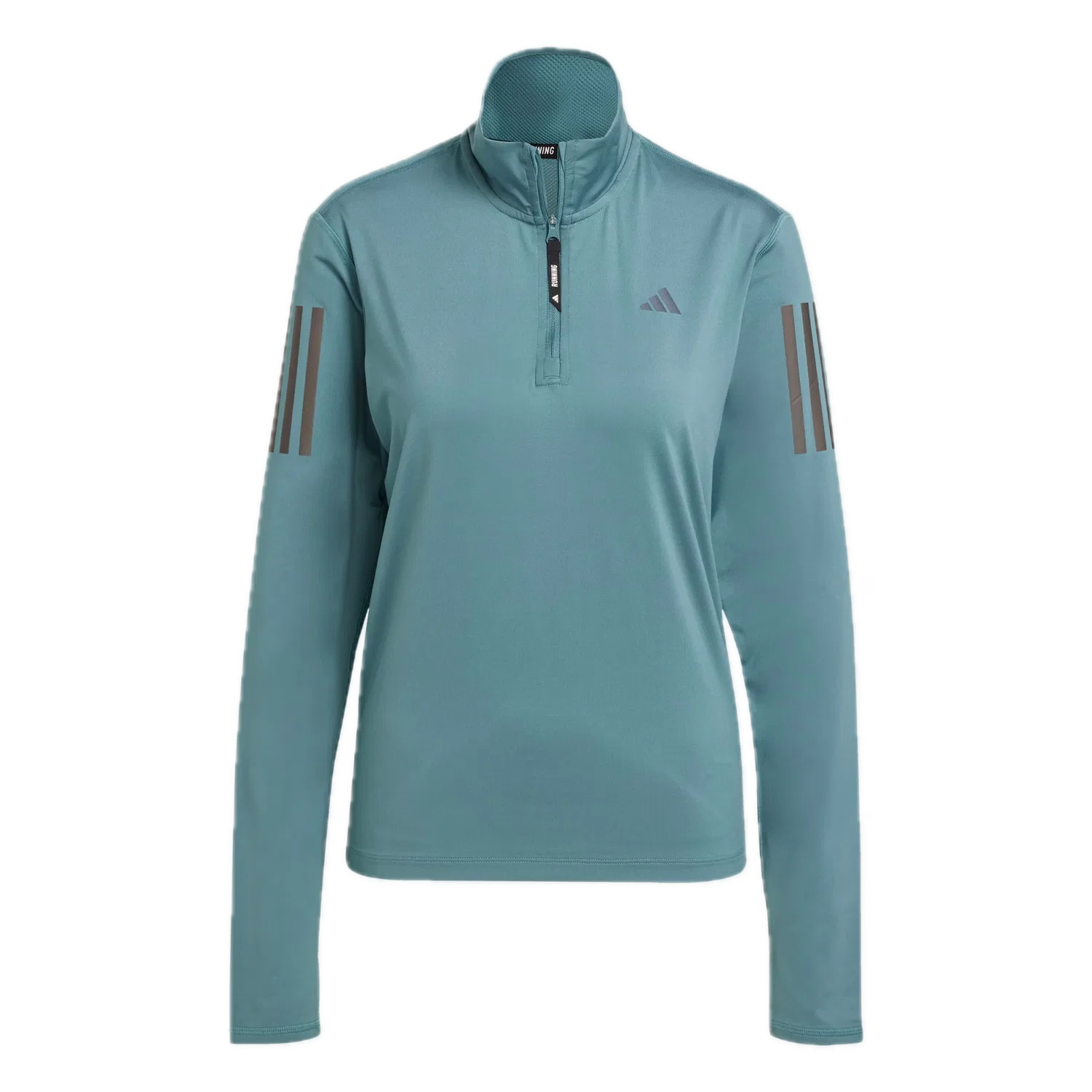 Женская толстовка с полузастежкой Own the Run Adidas, зеленый
