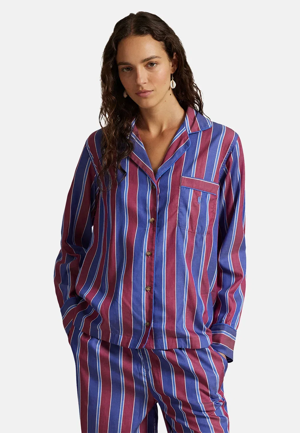 Комплект в полоску для крикета - пижамный комплект Polo Ralph Lauren, Wine Cricket — фото 3
