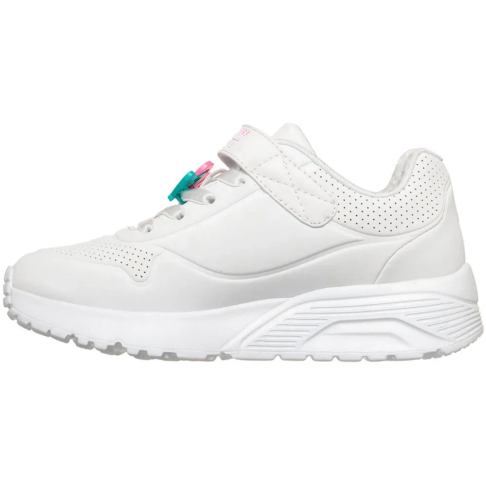 Детские кроссовки для девочек Skechers Uno Lite Heart Status, White — фото 3