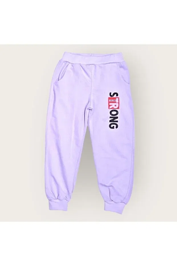 Детский спортивный костюм для девочек с принтом Strong Motif Mnk Baby&Kids, Lila — фото 3