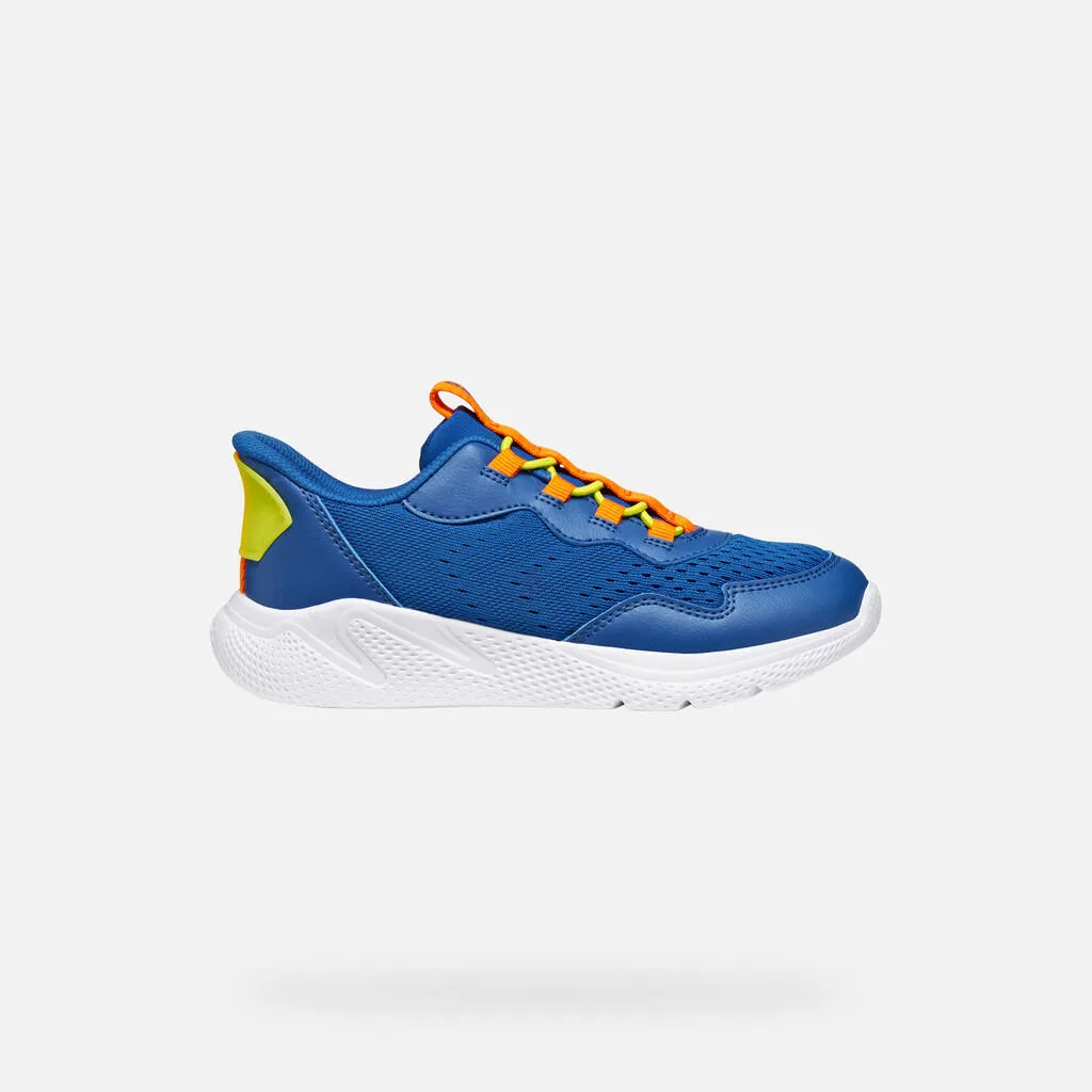 Детские кроссовки с вентиляцией Geox Sprintye Fast In, Konigsblau Orange — фото 2