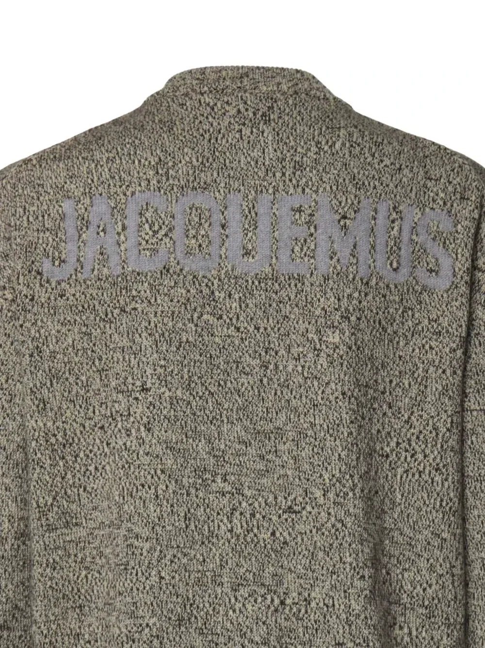 Кардиган из шерсти с логотипом-интарсией JACQUEMUS, серый — фото 3