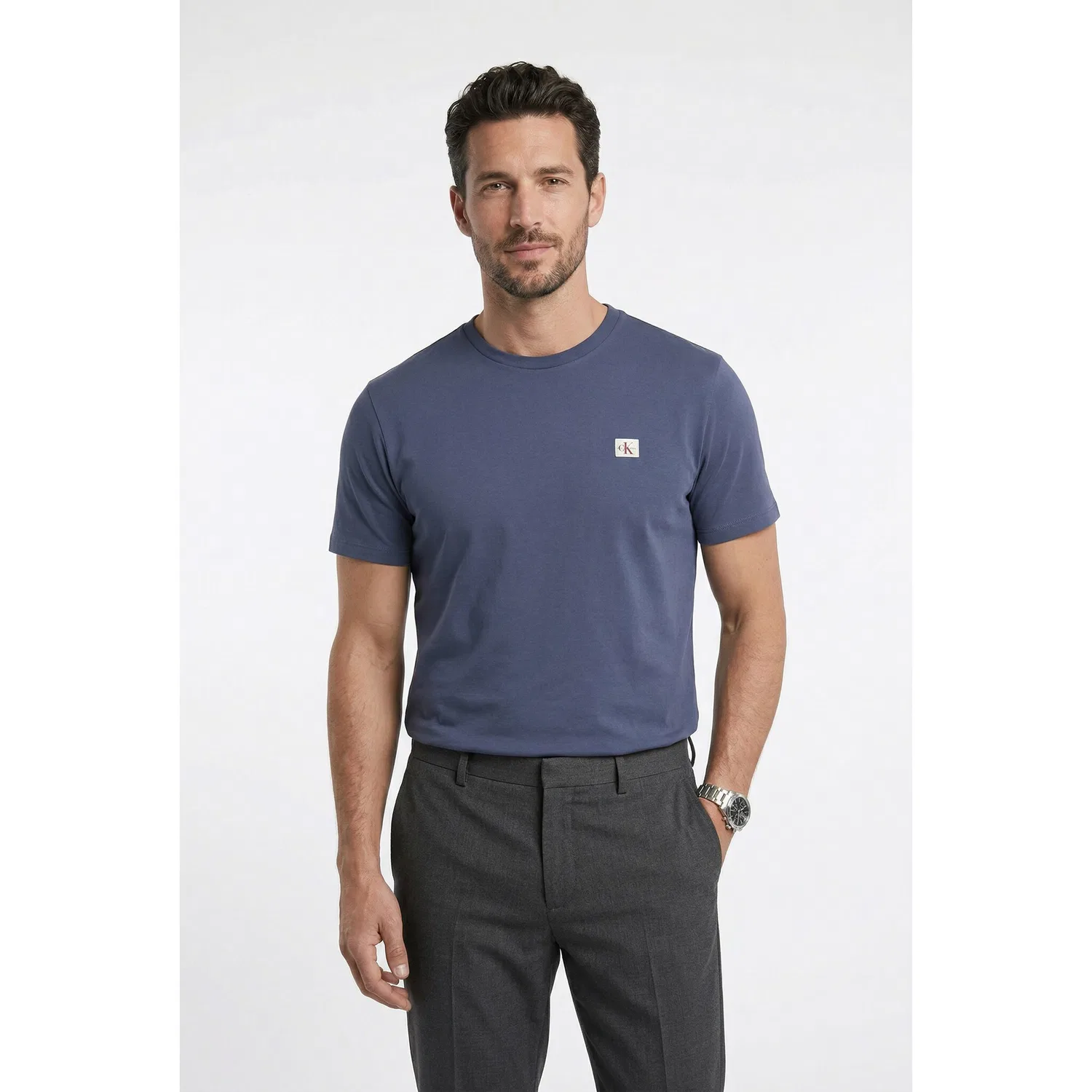 Детская футболка с круглым вырезом Calvin Klein Jeans, Blue Nomad
