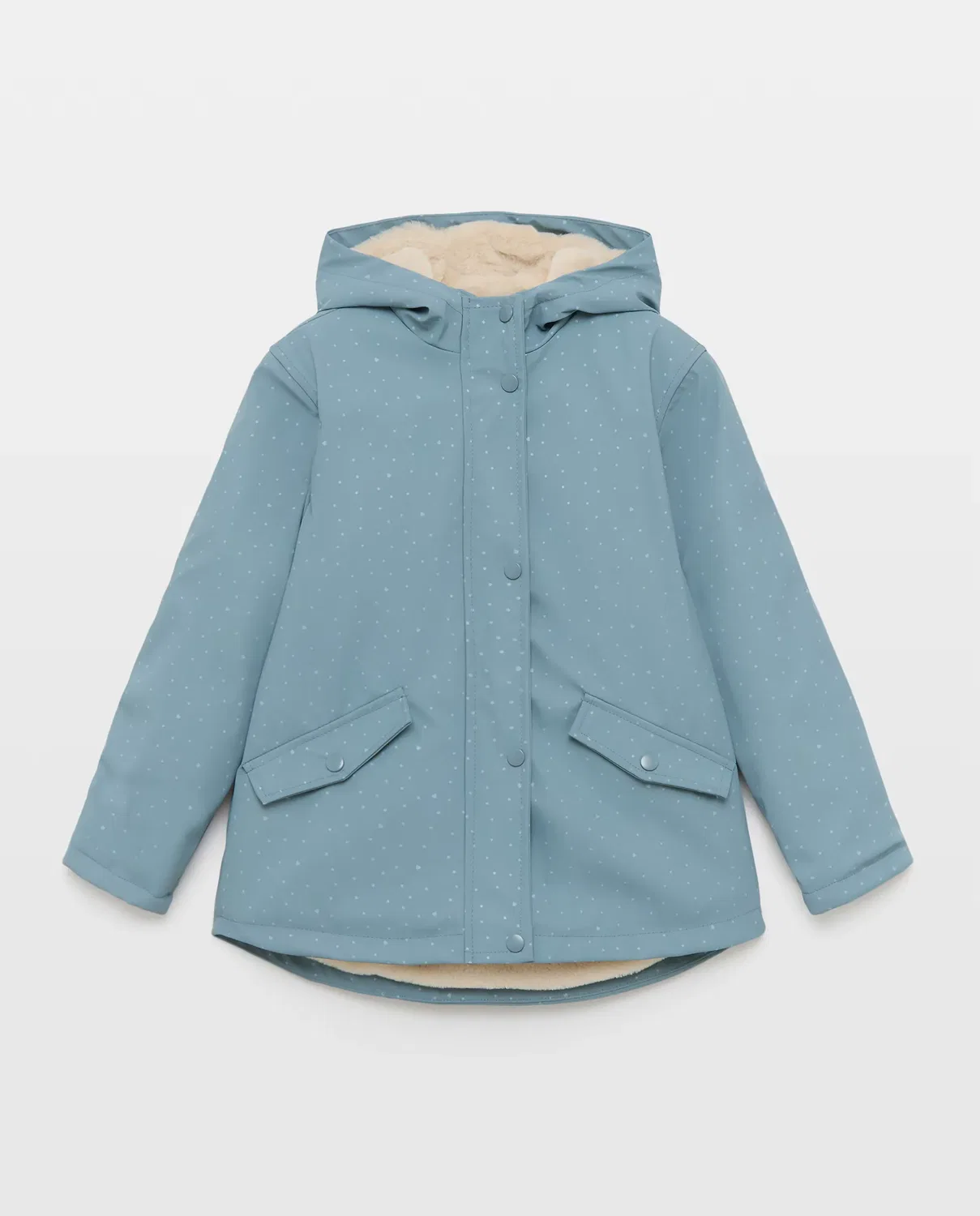 Детское пальто для девочек с принтом Chubasquero engomado all over print mini fantasía Kids El Corte Inglés, Azul — фото 4